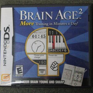 Brain Age 2 Nintendo DS Case & Manual Only No Game / Authentic USA Fast Shipping